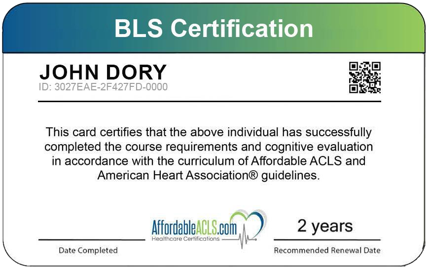 BLS Certification - Affordableacls